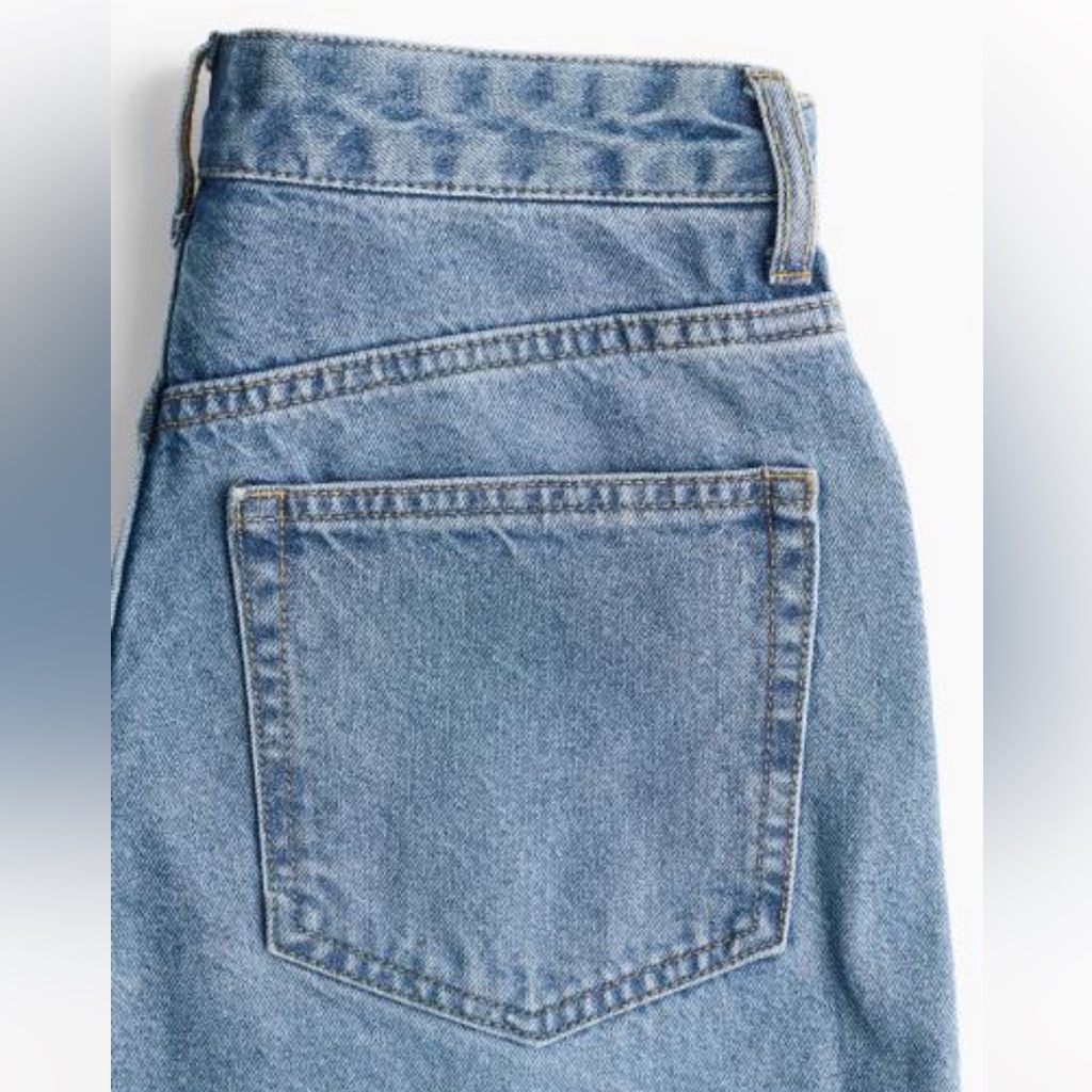 H&M Rhinestone Decorated Wide Leg Jeans Blue Nwt — image 8 of 8